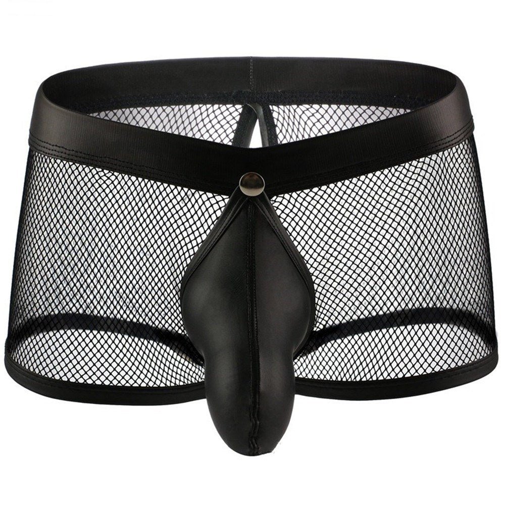 Mesh Boxer Men Big Penis Pouch Open Back Male Sexy Underwear - Image 8