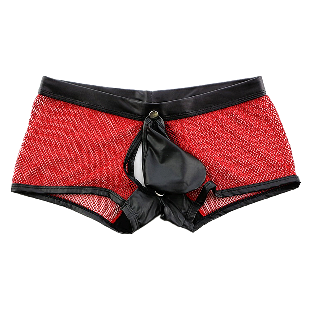 Mesh Boxer Men Big Penis Pouch Open Back Male Sexy Underwear - Image 3