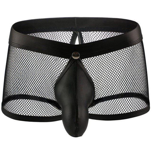 Mesh Boxer Men Big Penis Pouch Open Back Male Sexy Underwear - Image 10