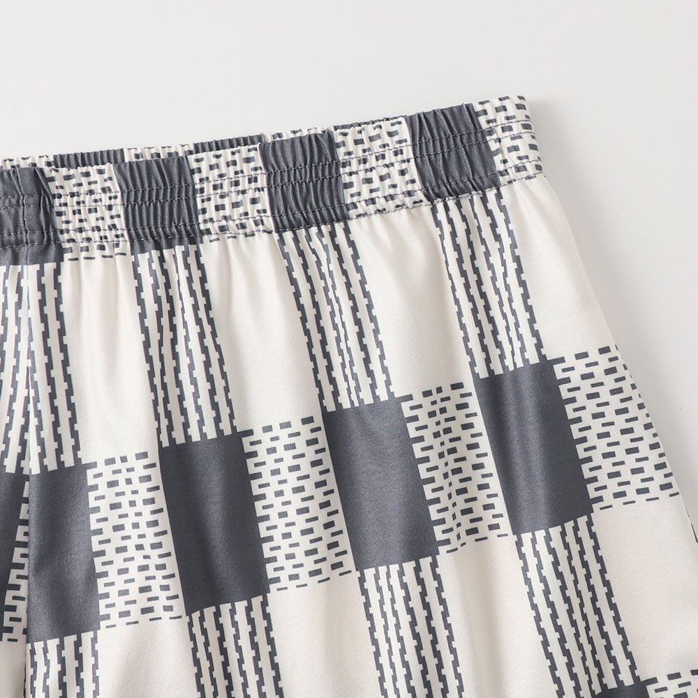 5 Piece Set Of Long Checkered Printed Aro Pants - Image 4