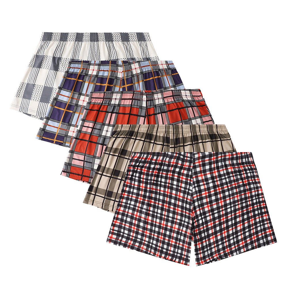 5 Piece Set Of Long Checkered Printed Aro Pants - Image 9