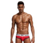 Men underwear low-rise cotton solid color large size briefs C4B