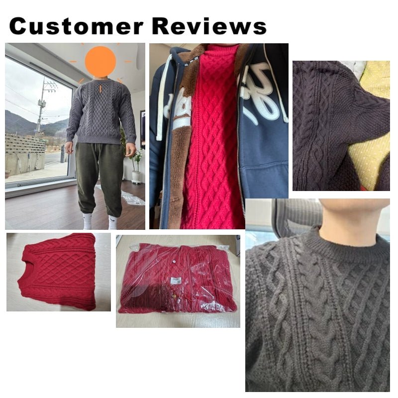 Classic Men Knitted Pullovers Loose - Image 5