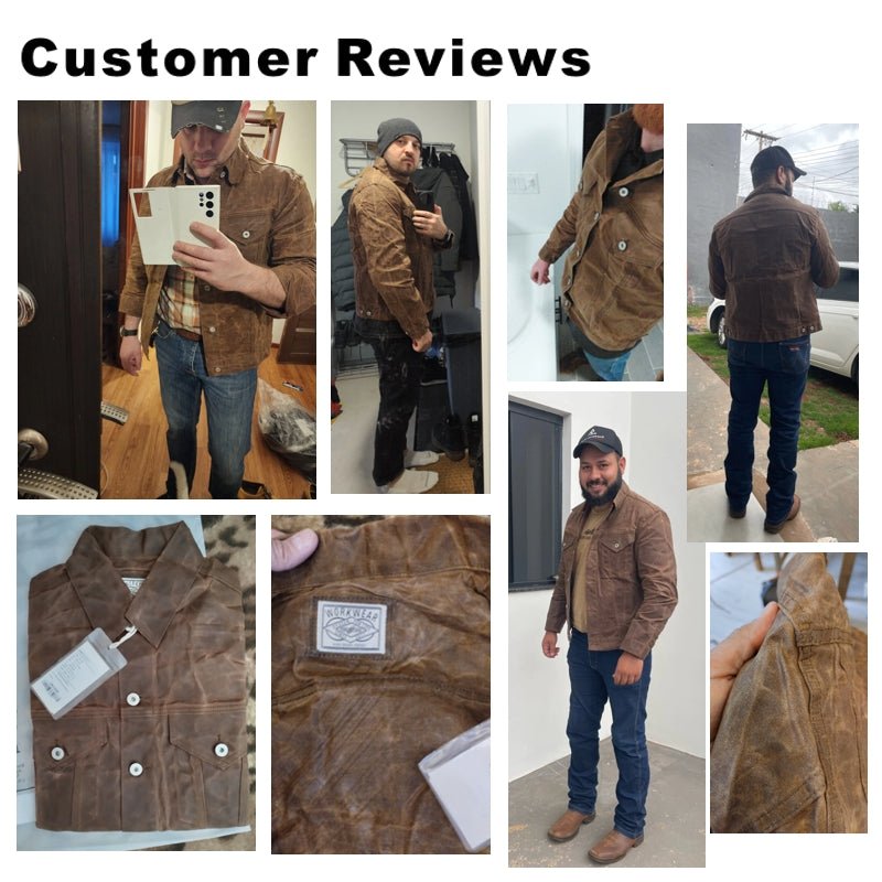 Retro Male Oil Waxed Canvas Coats Cotton Jacket - Image 2