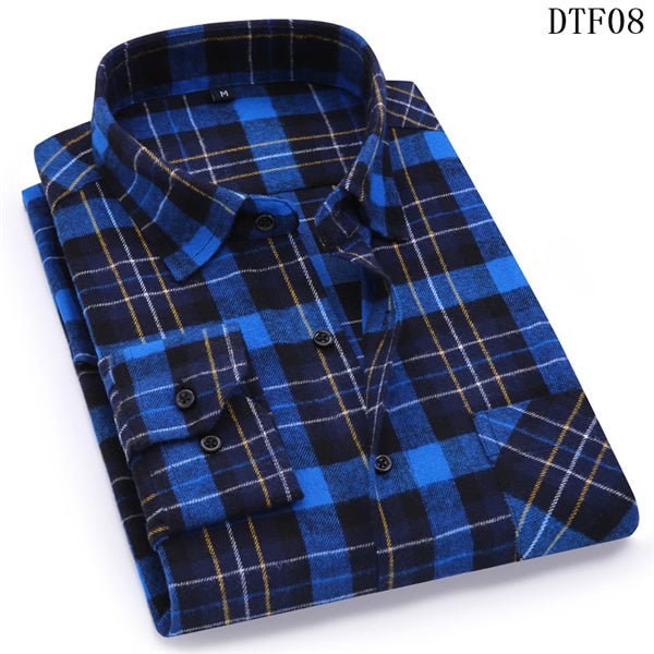 Cotton Plaid Man Shirt - Image 10