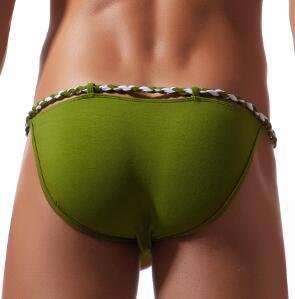 Men's underwear sexy youth tie-rope briefs cotton rope belt sexy high-fork pants - Image 14