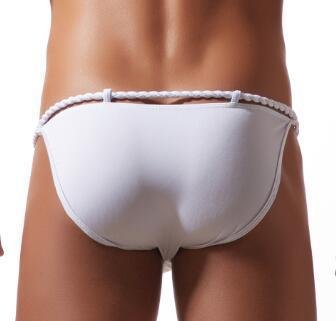 Men's underwear sexy youth tie-rope briefs cotton rope belt sexy high-fork pants - Image 17