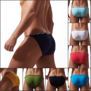 Men's underwear sexy youth tie-rope briefs cotton rope belt sexy high-fork pants