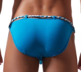 Men's underwear sexy youth tie-rope briefs cotton rope belt sexy high-fork pants - Image 19
