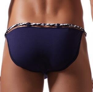 Men's underwear sexy youth tie-rope briefs cotton rope belt sexy high-fork pants - Image 13