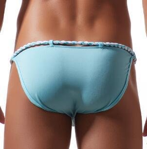 Men's underwear sexy youth tie-rope briefs cotton rope belt sexy high-fork pants - Image 16
