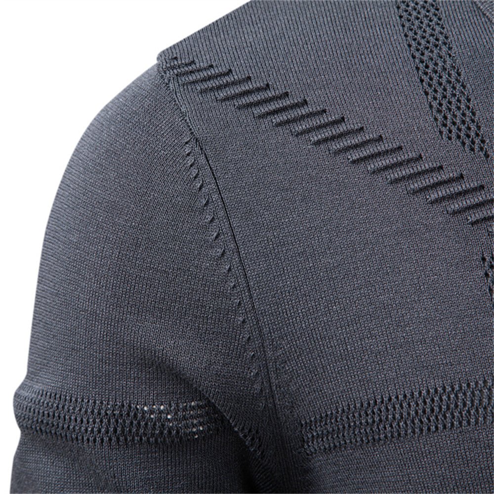 Autumn Winter Thermal Comfort Mens Polo Shirt - Image 7