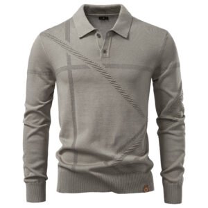 Autumn Winter Thermal Comfort Mens Polo Shirt