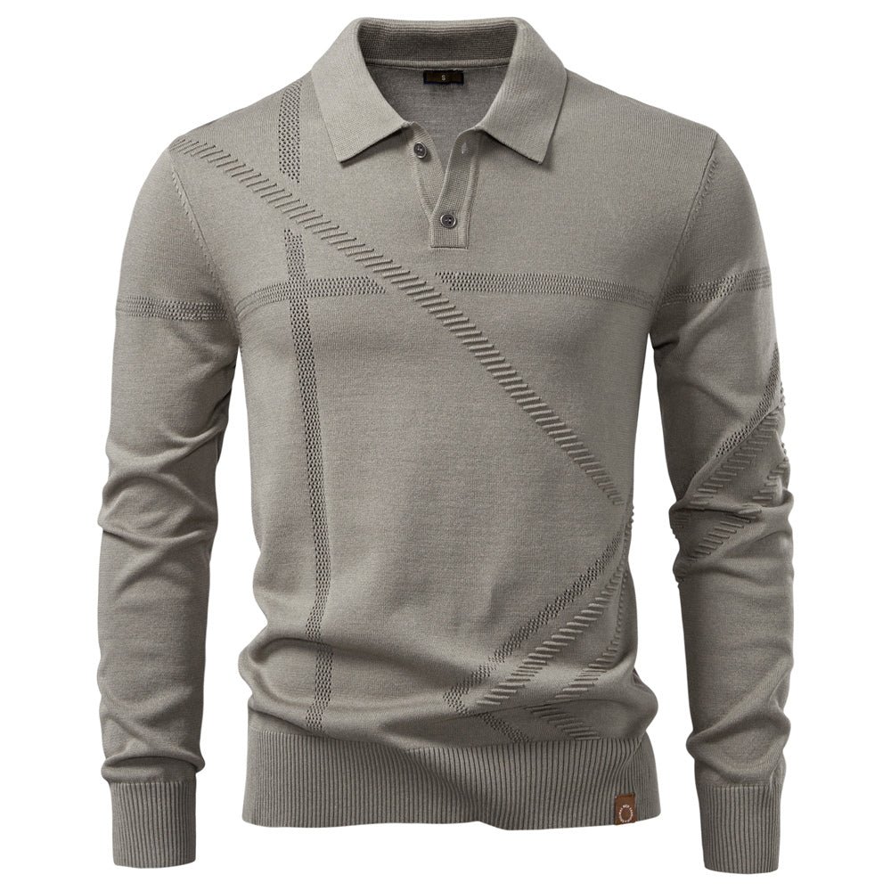 Autumn Winter Thermal Comfort Mens Polo Shirt
