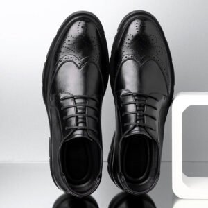 Business Formal Leather Men Dress Shoes Increase Elevator
