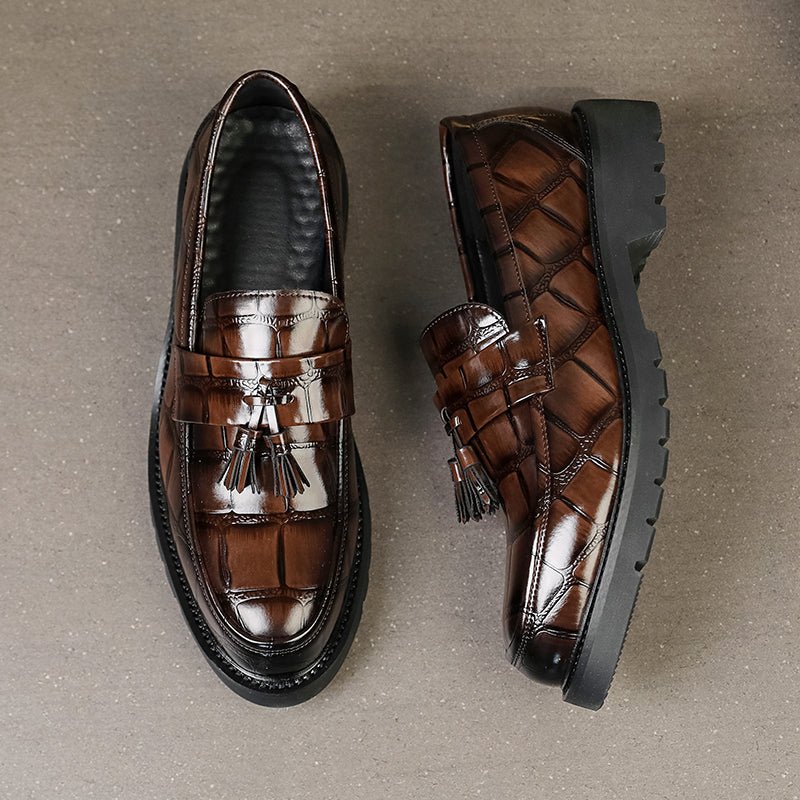 Business Tassel Slip Boat Loafers For Men - Image 2