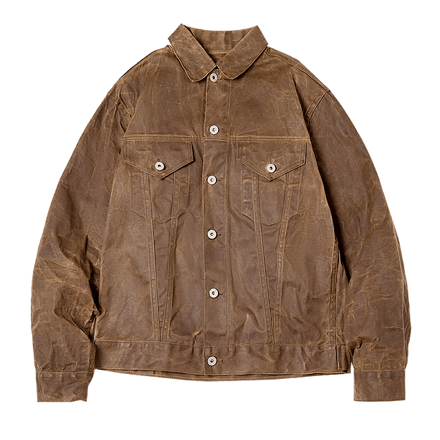 Retro Male Oil Waxed Canvas Coats Cotton Jacket - Image 9