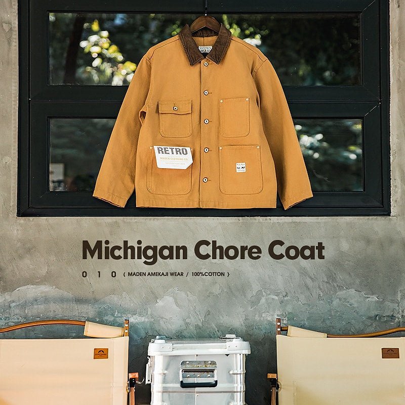 Canvas Jacket Multi Pocket Khaki Lapel Thin Coat - Image 6