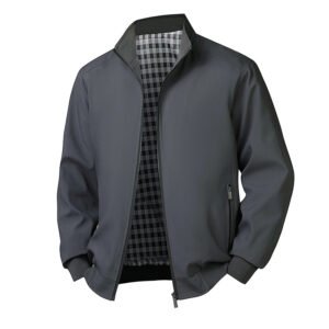 Men Casual Autumn Spring Stand Collar Windbreaker Sport Coat
