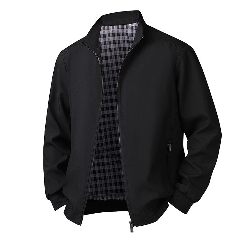 Men Casual Autumn Spring Stand Collar Windbreaker Sport Coat - Image 3