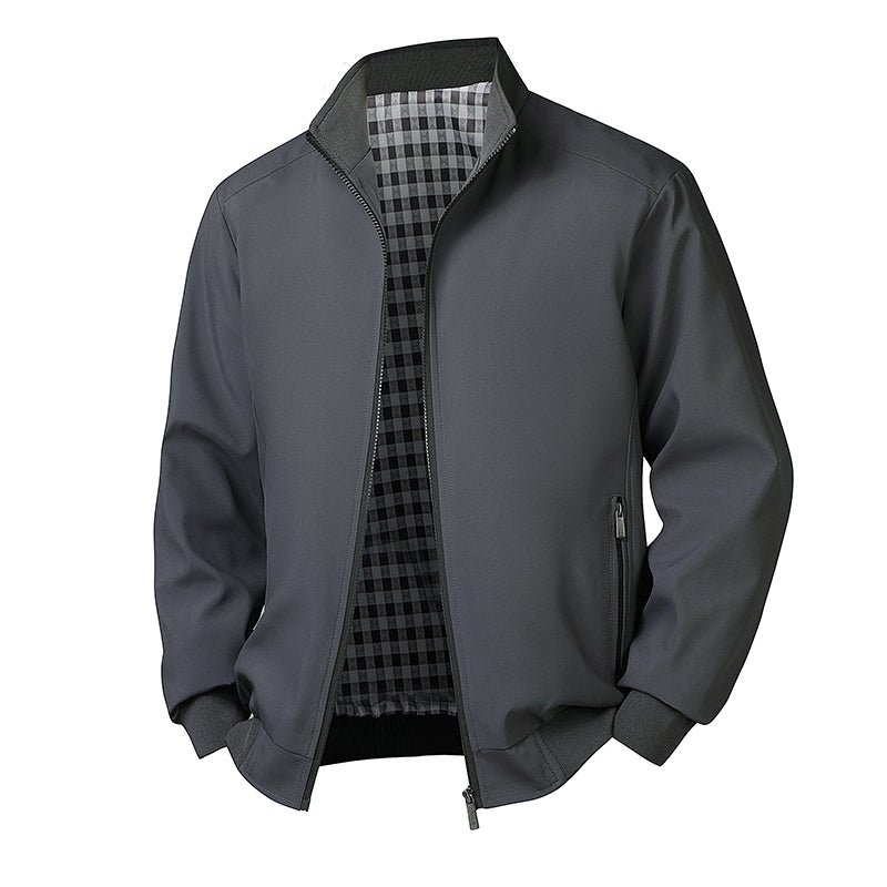 Men Casual Autumn Spring Stand Collar Windbreaker Sport Coat - Image 5