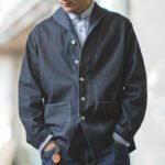 Casual Blue Washed Denim Cloth For Men