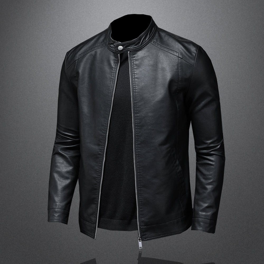 Casual Coat Men Moto Biker Leather Coat - Image 3