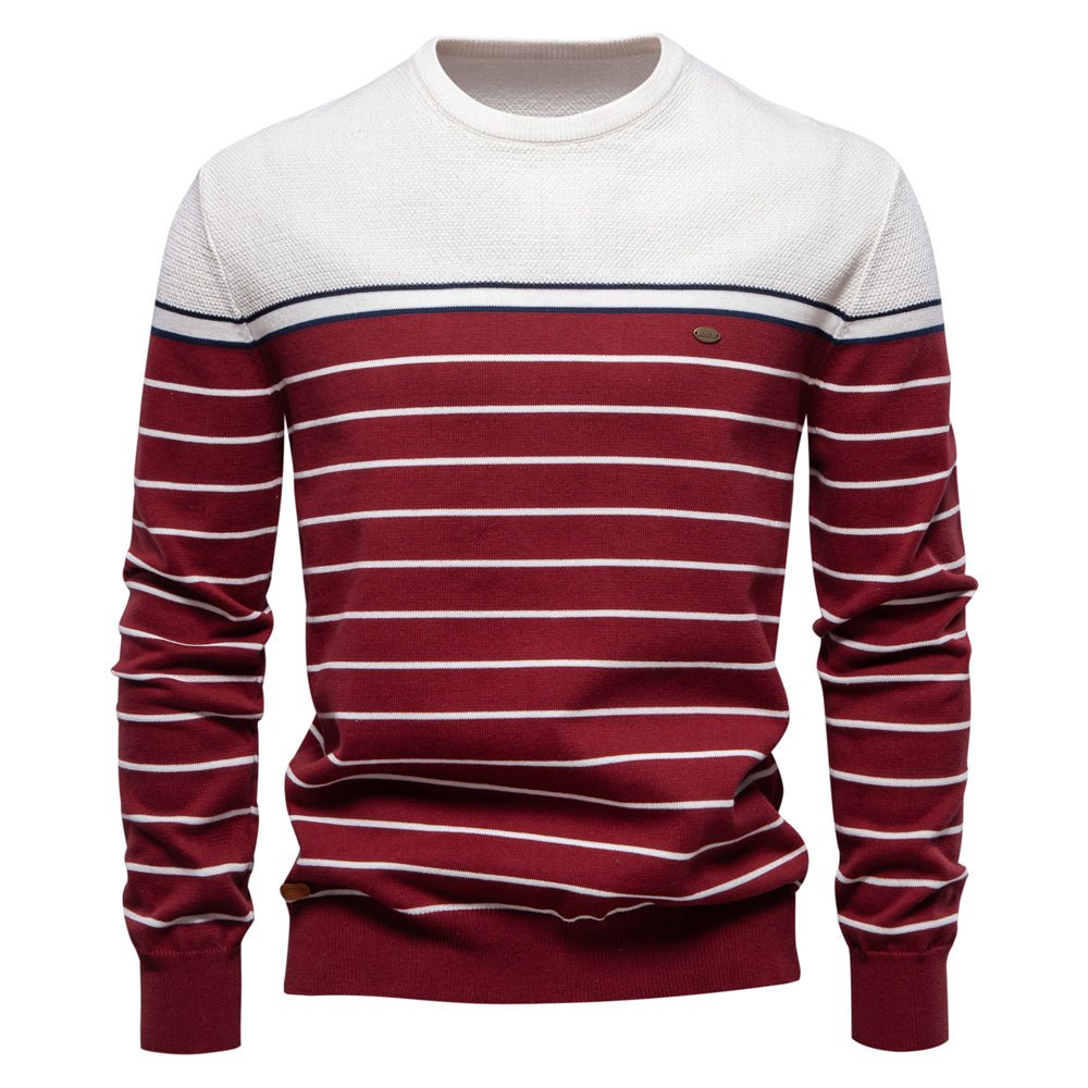 Casual O-neck Cotton Pullover Men Sweater - Image 6