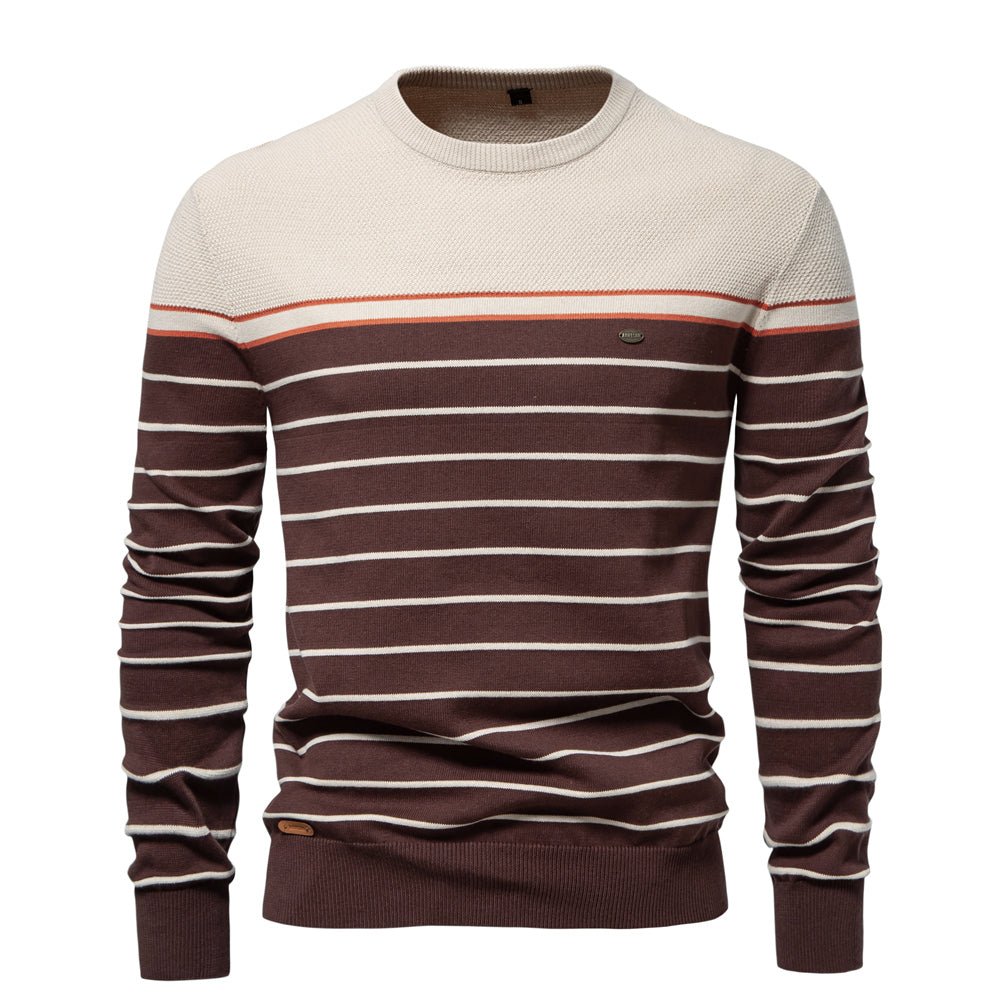 Casual O-neck Cotton Pullover Men Sweater - Image 5