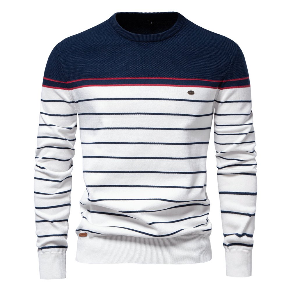 Casual O-neck Cotton Pullover Men Sweater
