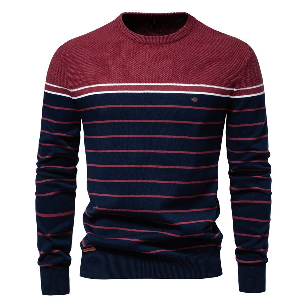 Casual O-neck Cotton Pullover Men Sweater - Image 7
