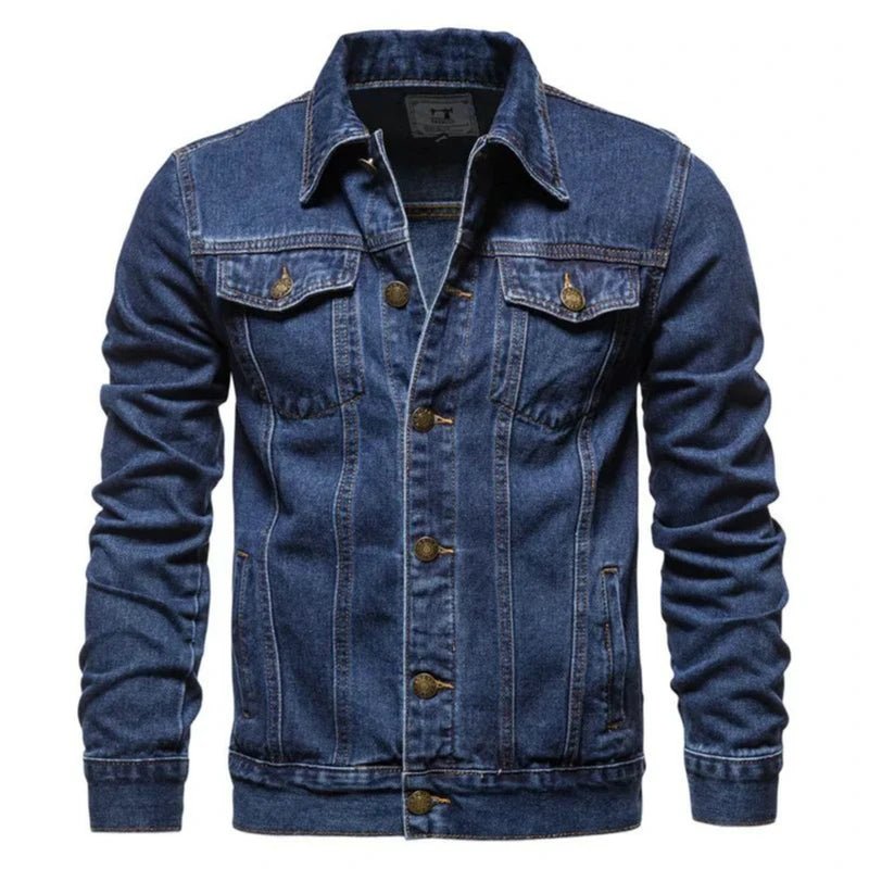 Casual Workwear Jeans Jacket Loose Mens Outwear - Image 4