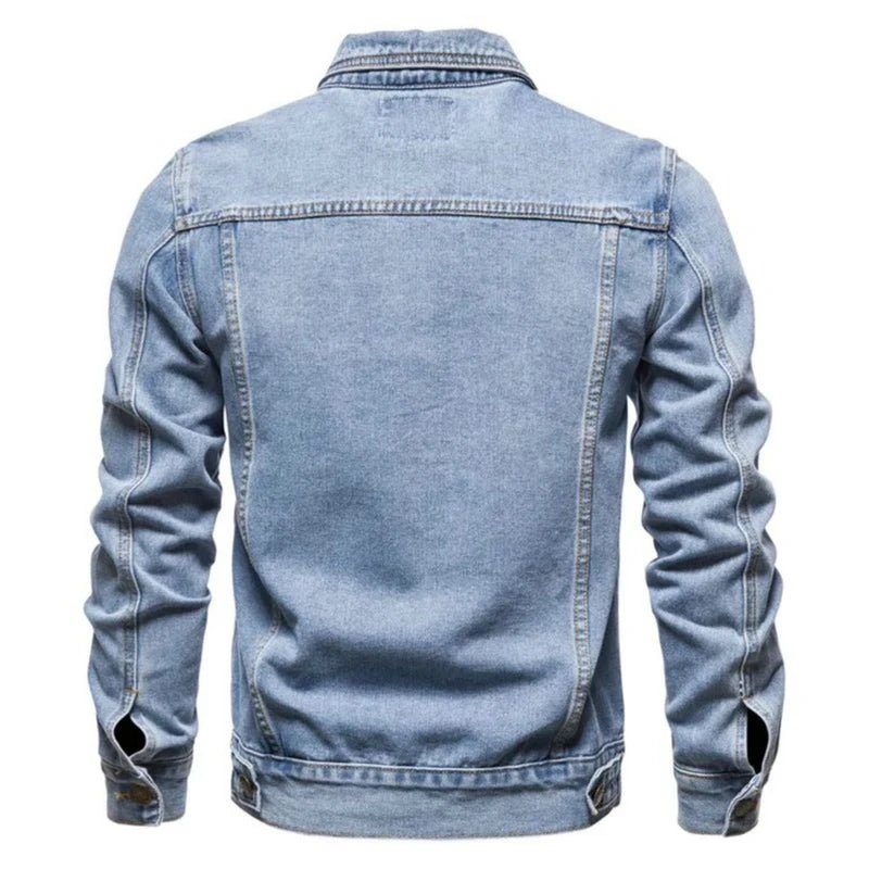 Casual Workwear Jeans Jacket Loose Mens Outwear - Image 2