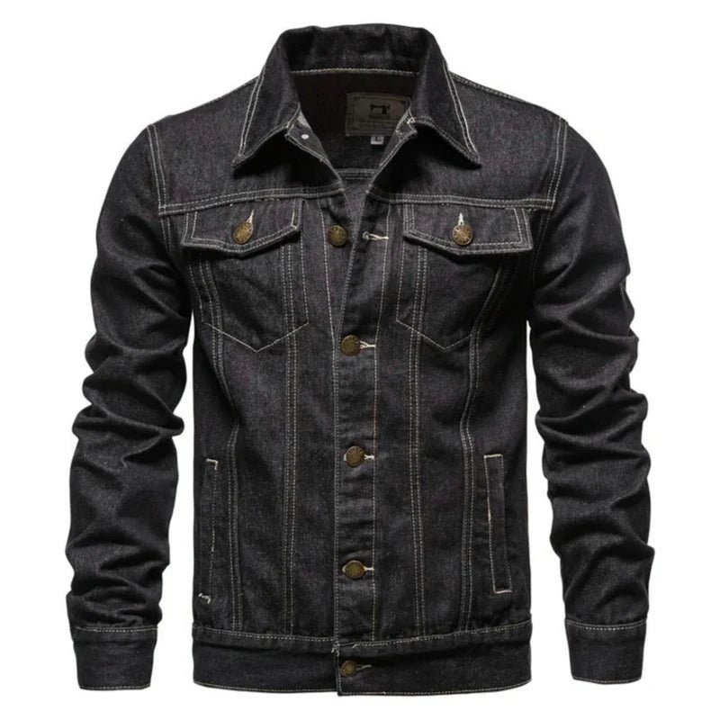 Casual Workwear Jeans Jacket Loose Mens Outwear - Image 5