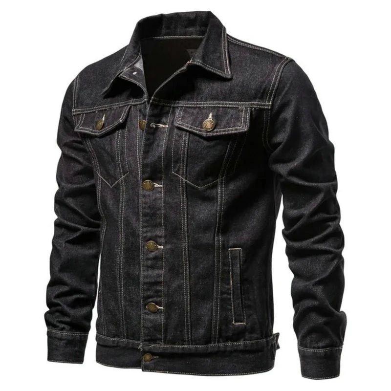 Casual Workwear Jeans Jacket Loose Mens Outwear - Image 6