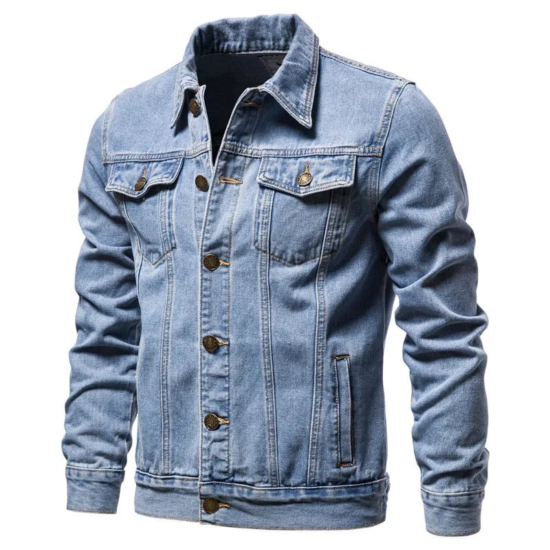 Casual Workwear Jeans Jacket Loose Mens Outwear - Image 8