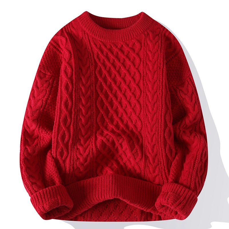 Classic Men Knitted Pullovers Loose - Image 7