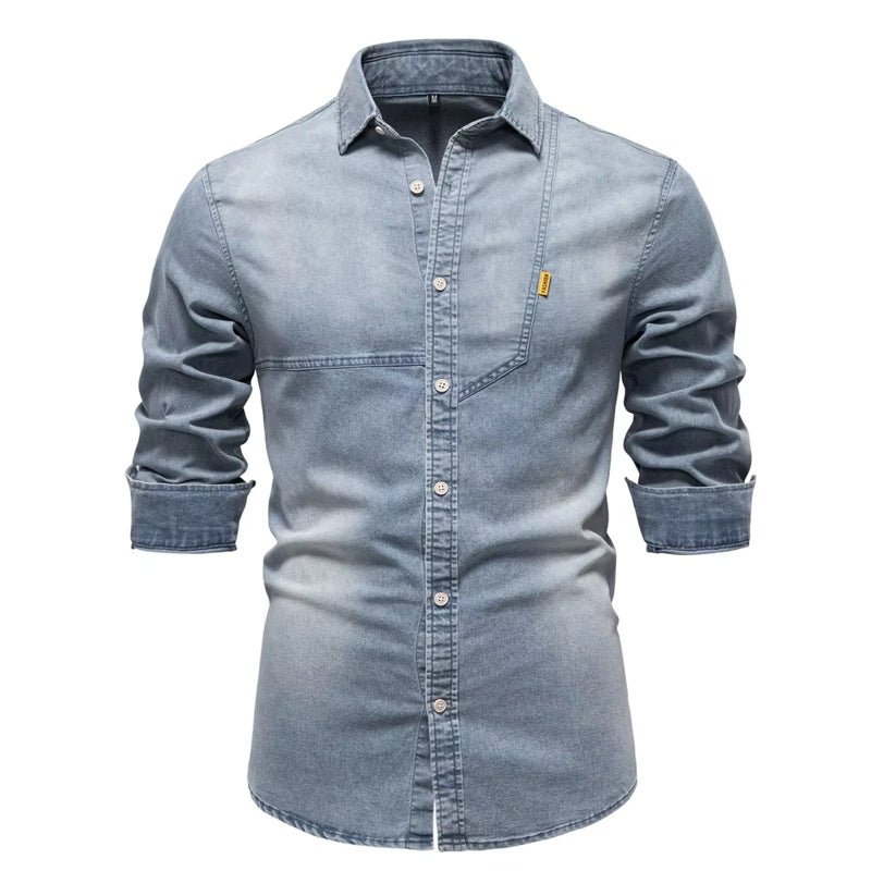 Stylish Comfortable Men Slim Fit Long Sleeve Shirt - Image 3