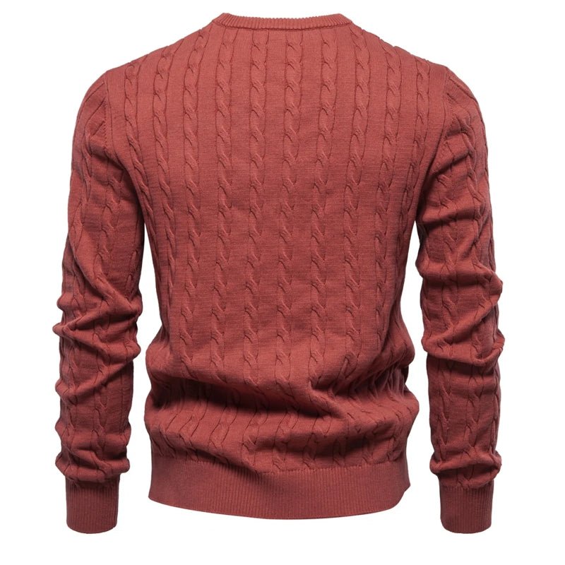 Round Neck Classic Twist Patterned Pullover Knitted - Image 3