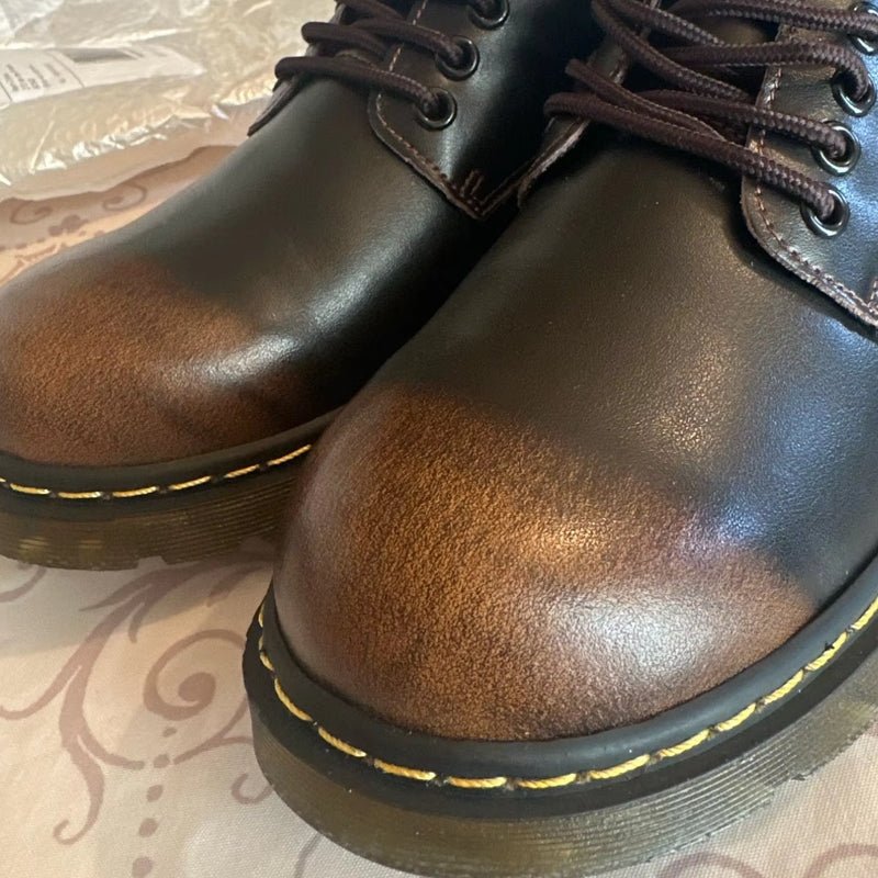 Men Genuine Leather Round Toe Walking Shoes - Image 6