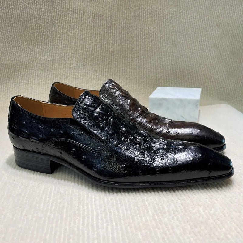 Formal Oxford Leather Python Pattern Men Loafers - Image 3