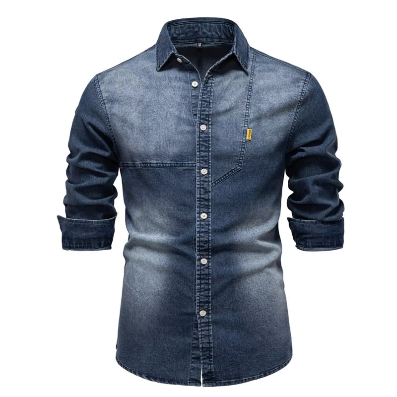 Stylish Comfortable Men Slim Fit Long Sleeve Shirt - Image 2