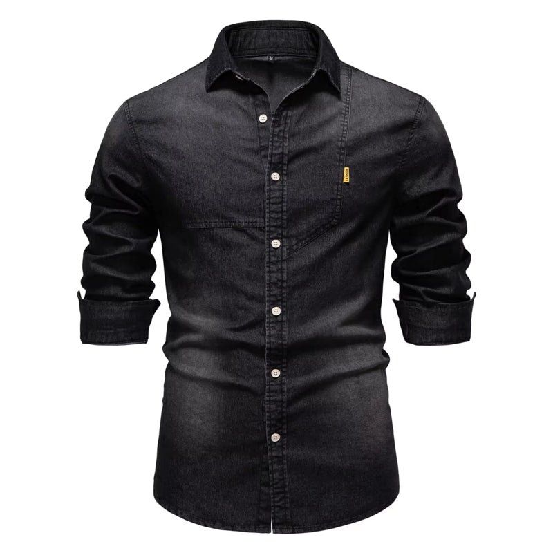 Stylish Comfortable Men Slim Fit Long Sleeve Shirt - Image 4