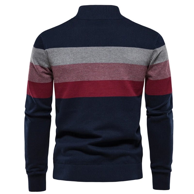 Casual Zipper Mock Neck Sweater for Men - Image 4