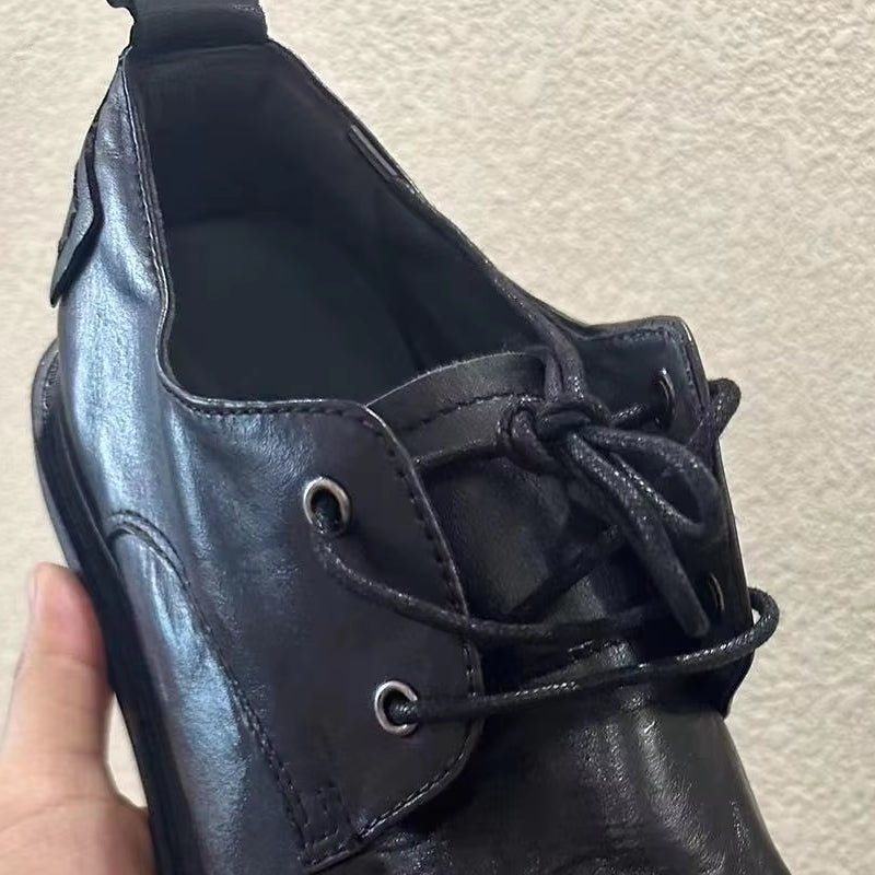 Genuine Cow Leather Men Dress Shoes - Image 5