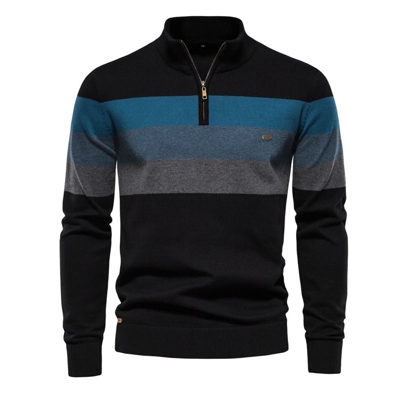 Casual Zipper Mock Neck Sweater for Men - Image 5