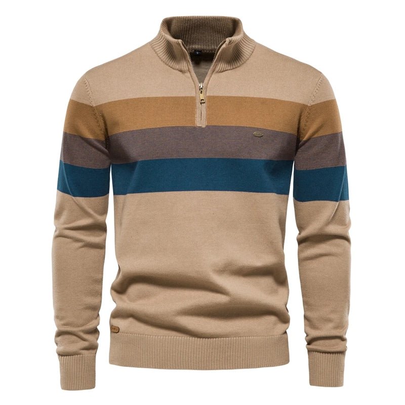 Casual Zipper Mock Neck Sweater for Men - Image 7