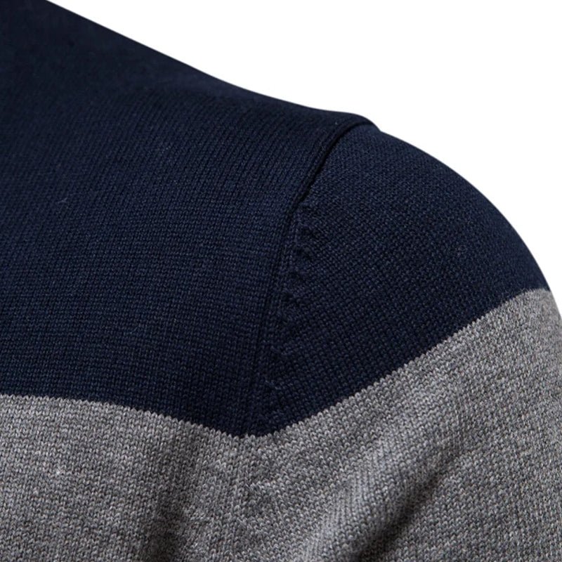 Casual Zipper Mock Neck Sweater for Men - Image 8