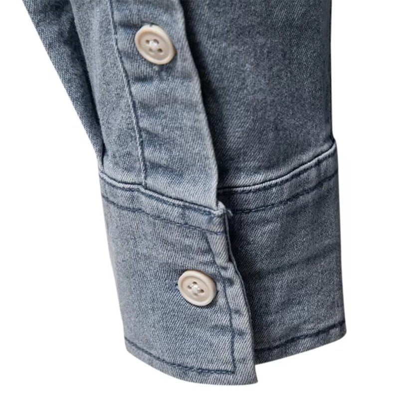 Stylish Comfortable Men Slim Fit Long Sleeve Shirt - Image 8