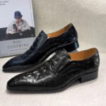 Formal Oxford Leather Python Pattern Men Loafers